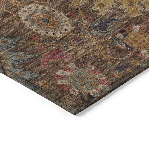 Chantille Machine Washable Indoor/Outdoor Abstract ACN2151 Chocolate 2 ft. 6 in. x 3 ft. 10 in. Area Rug