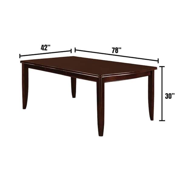 William's Home Furnishing Edgewood I Espresso Transitional Style Dining Table