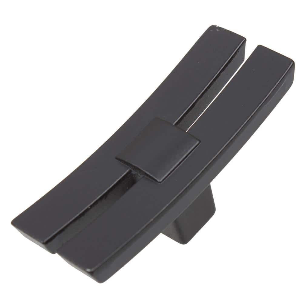 Matte Black Industrial Dual Bar Cabinet Knobs
