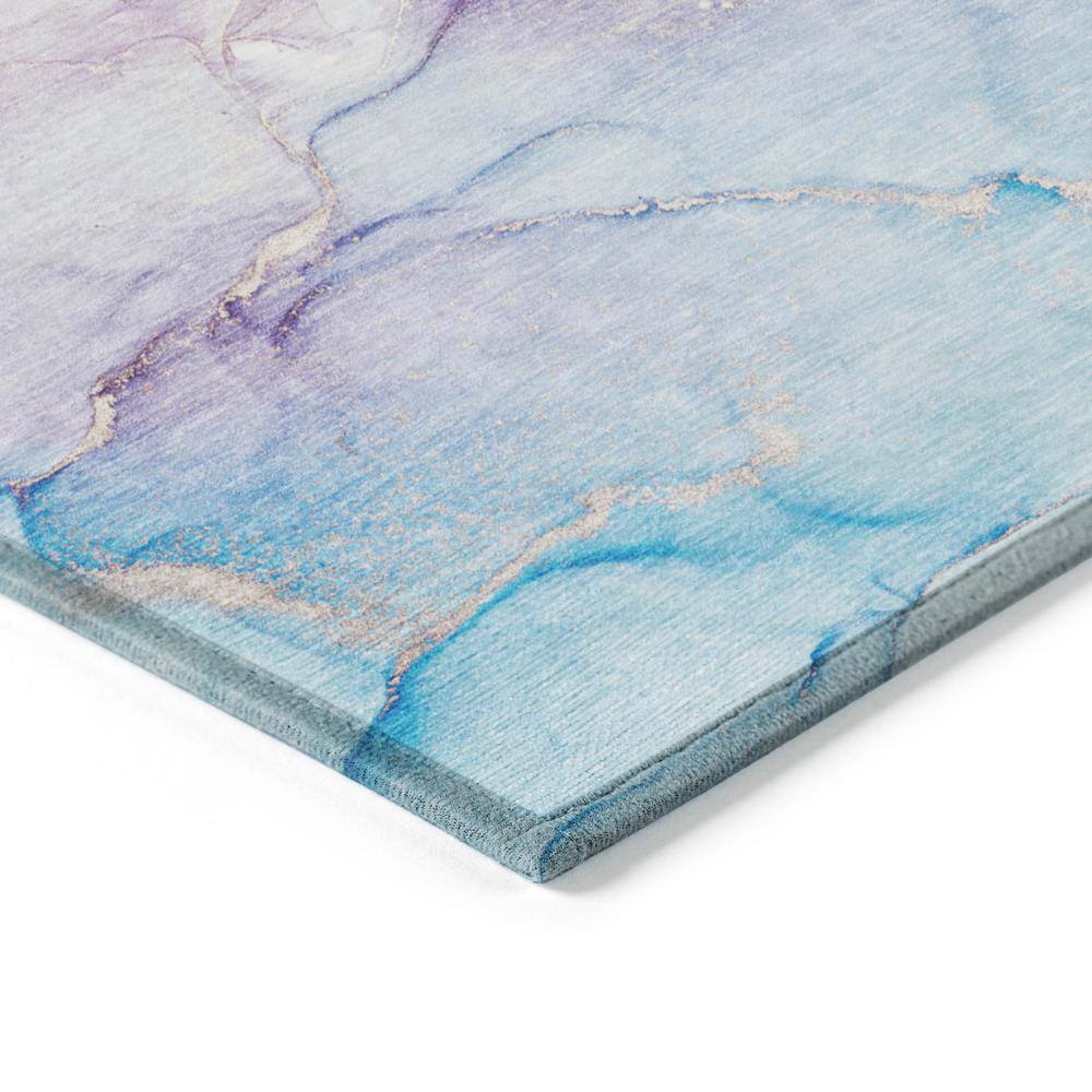 Chantille Purple and Blue Rectangular Washable Synthetic Rug