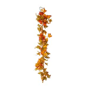 60 in. Fall Maple Leaves Garland