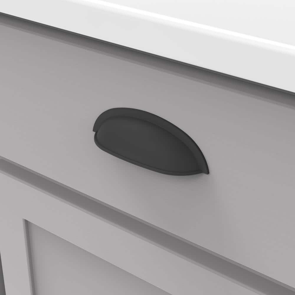 Oil-Rubbed Bronze 3-Inch Cup Pull with Mounting Hardware