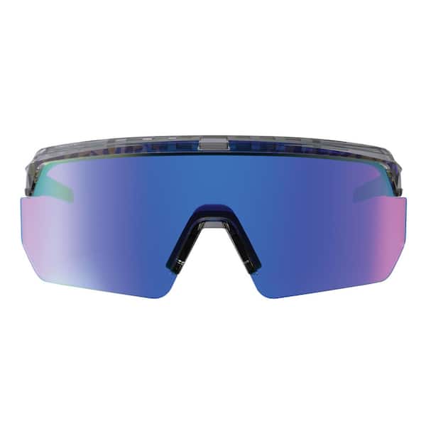 Ergodyne Skullerz AEGIR 55012 Blue Anti-Scratch and Enhanced Anti-Fog Mirrored Lens Safety Glasses, Sunglasses
