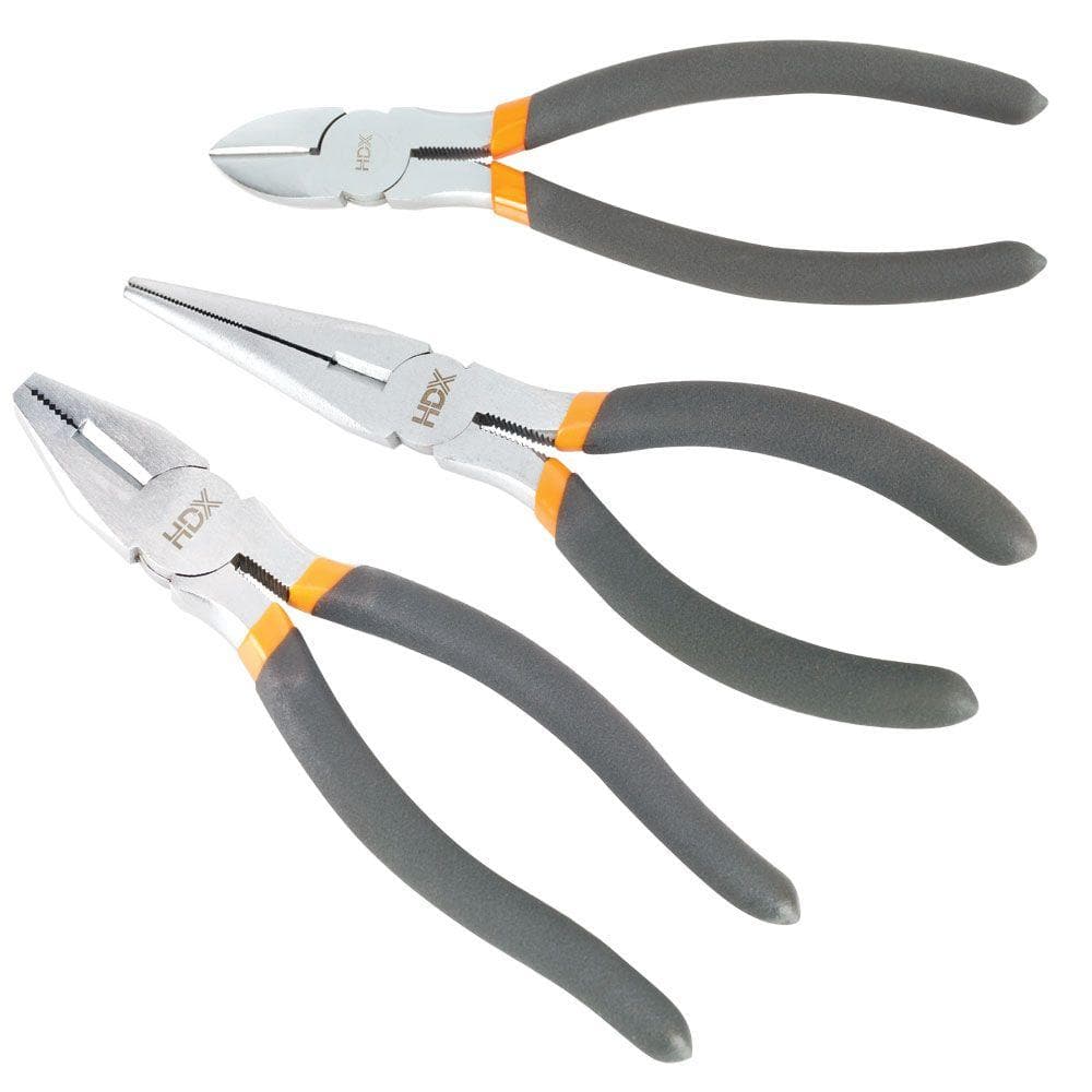 HDX Pliers Set (3-Piece) 12126 - The Home Depot