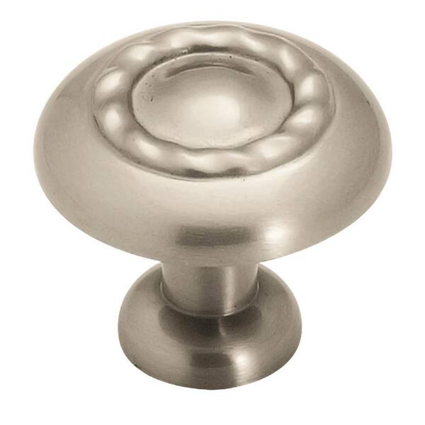 Amerock Inspirations 1-1/4 in. (32mm) Traditional Satin Nickel Round Cabinet Knob