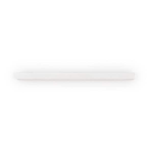 Thassos White 0.75 in. x 12 in. Polished Marble Pencil Trim Wall Tile (0.0625 sq. ft./Each)