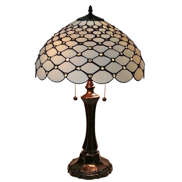 Amora Lighting 25 in. Tiffany Style Chandelle Table Lamp