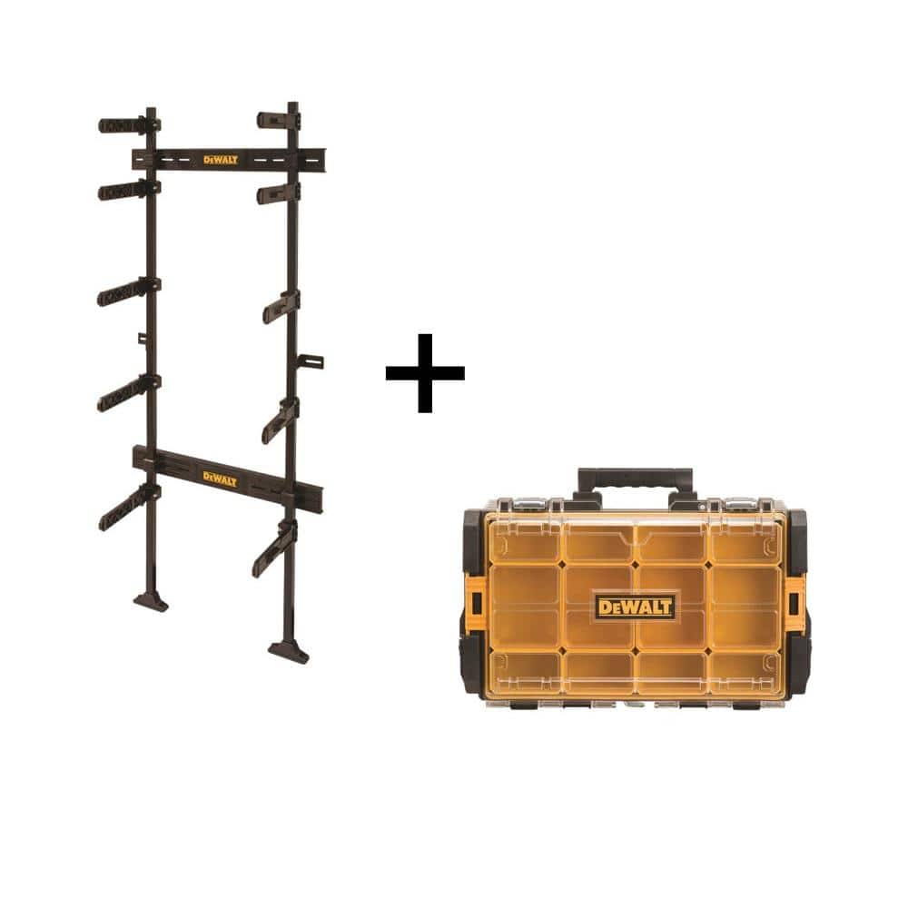 DEWALT TOUGHSYSTEM 25-1/2 in. Workshop Wall Rack Storage System and Small  Parts Organizer Combo (2 Piece Set) DWST08270 The Home Depot