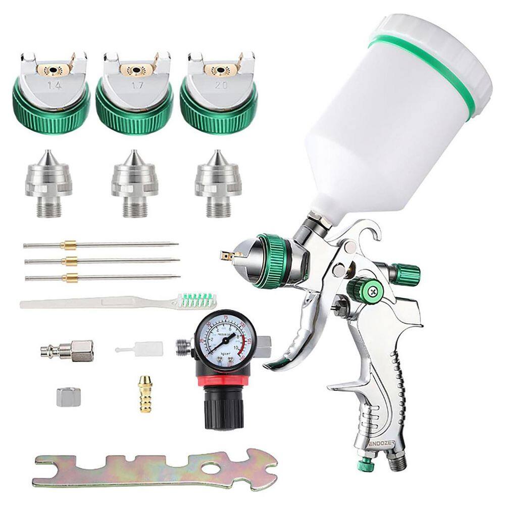 20 oz gravity feed HVLP air spray gun set with 1.4mm 1.7mm 2.0mm stainless steel nozzles for auto paint primer price history on PriceWatchPro