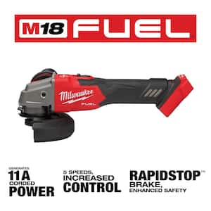 M18 FUEL 18V Lithium-Ion Brushless Cordless 4-1/2 in./5 in. Grinder with Variable Speed and Slide Switch w/6.0Ah Battery