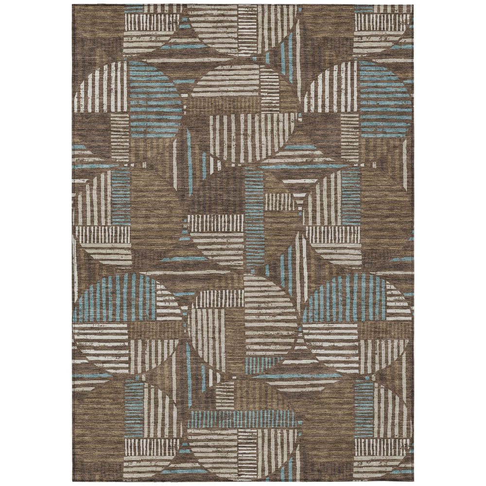 Chantille Machine Washable Indoor/Outdoor Abstract ACN2700 Coffee 5 ft. x 7 ft. 6 in. Area Rug price history on PriceWatchPro