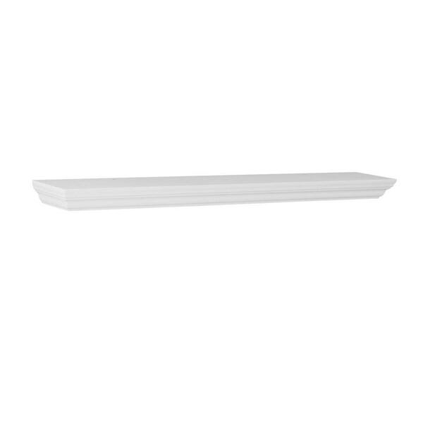 Lewis Hyman 48 in. W x 7.8 in D x 1.3 in. H White MDF Large Profile Floating Wall Shelf