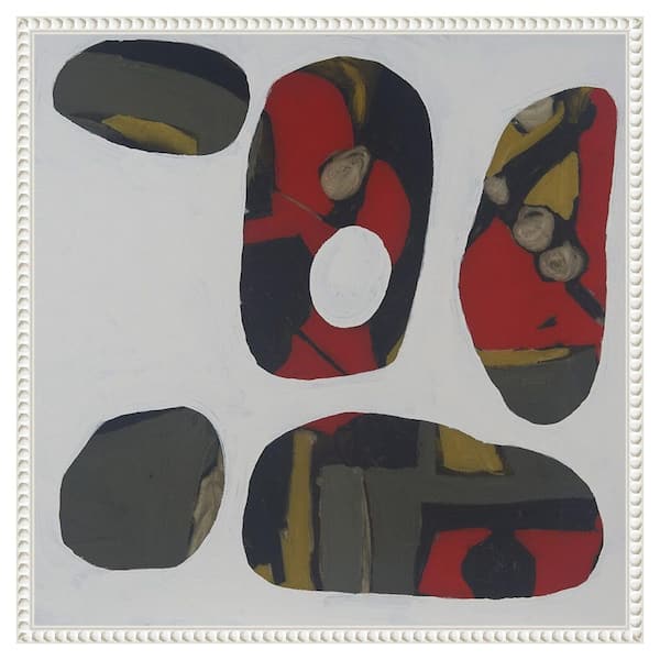Amanti Art Painted Stones II by Erin McGee Ferrell 1 Piece Floater Frame Canvas Giclee Abstract Art Print 22 in. x 22 in.