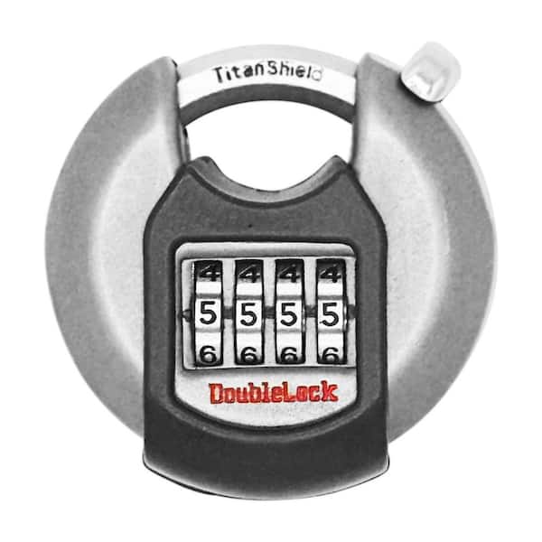 Crab Combo, 2-3/4 in 4-Dial Combination Discus Padlock with Shroud