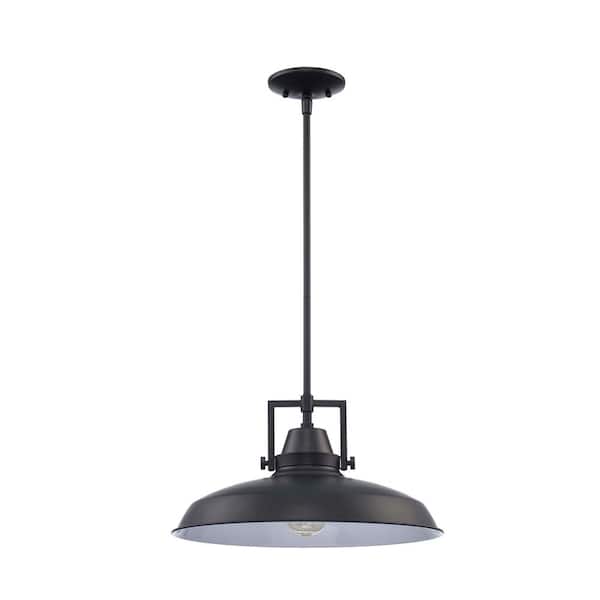 Hampton Bay Indoor Pendant Light Dimmable Adjustable Hanging Length Shaded 
