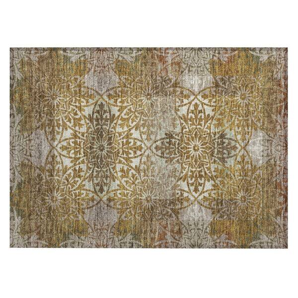 Chantille Machine Washable Indoor/Outdoor Abstract ACN2916 Walnut 2 ft. x 3 ft. Accent Rug