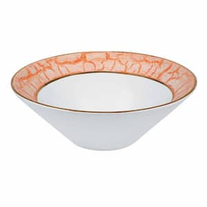 Dry Earth' 16-3/4 in. Round Countertop Vessel Sink White Ceramic Sink with Crust Accent