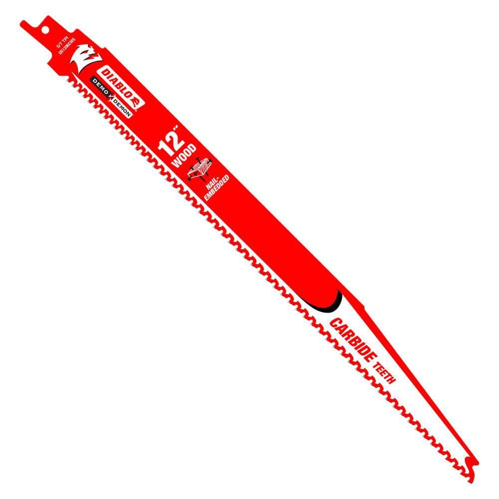12 in. 5/7 TPI Demo Demon Carbide Reciprocating Saw Blades for Nail-Embedded Wood Cutting (10-Pack) price history on PriceWatchPro