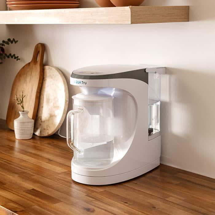AquaTru White 4-Stage Countertop Water Purifier with Carafe