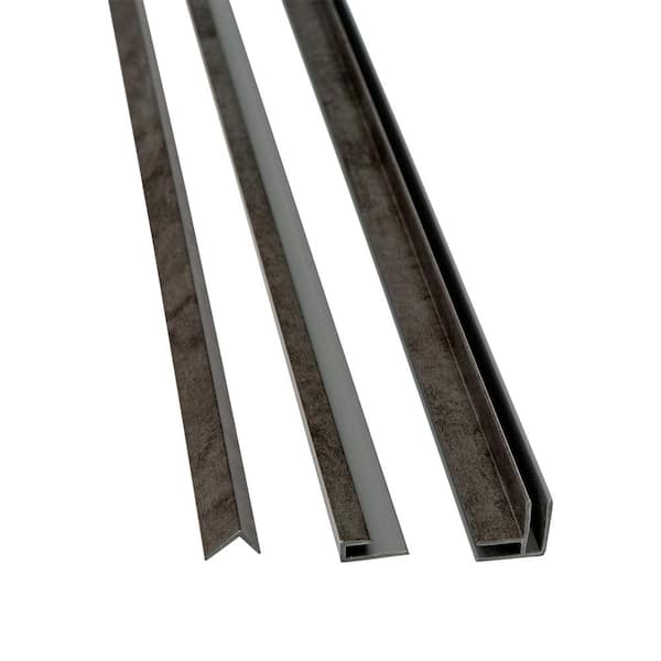PALISADE Ashen Slate 94 in. Vinyl Backsplash Accessory Trim Kit