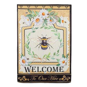 2-1/3 ft. x 3-2/3 ft. Humble Bee Suede House Flag
