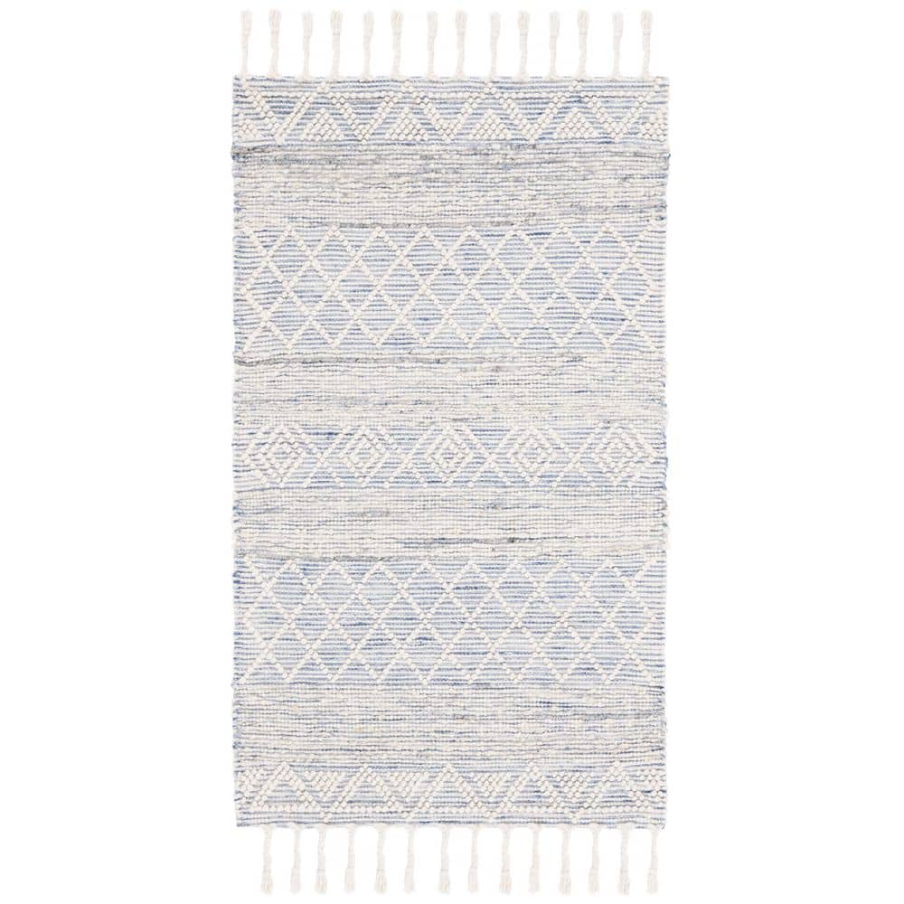 Natura 4 ft. x 6 ft. Ivory/Blue Geometric Distressed Area Rug price history on PriceWatchPro