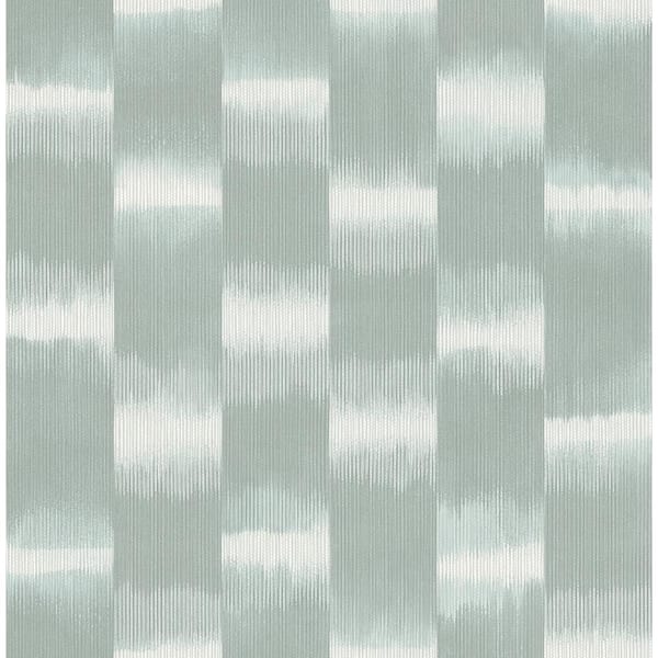 A-Street Prints Baldwin Teal Shibori Stripe Textured Non-pasted Paper Wallpaper