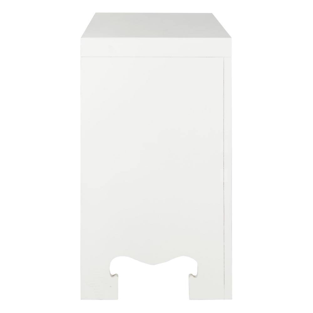 White and Gold Transitional 3-Drawer Chest with Soft Close