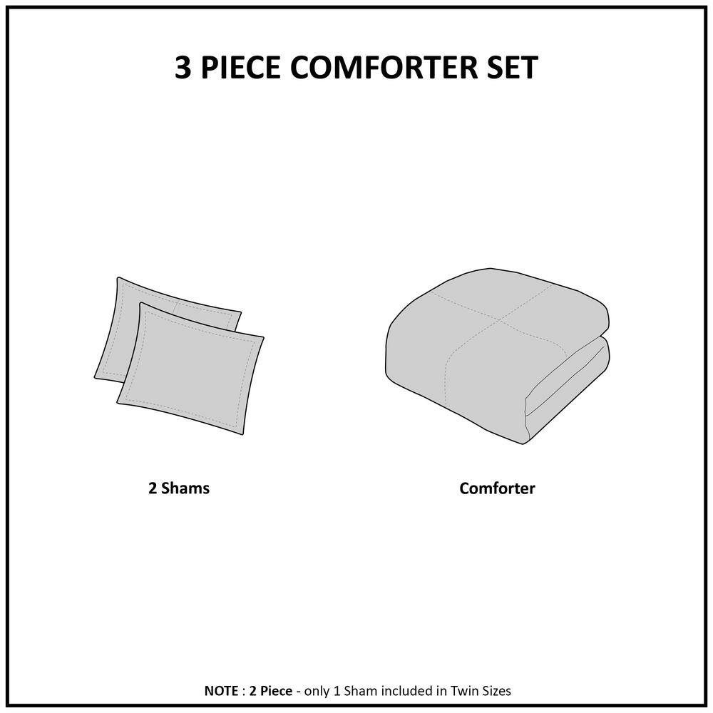 Ivory Twin Faux Fur Down Alternative Comforter Set
