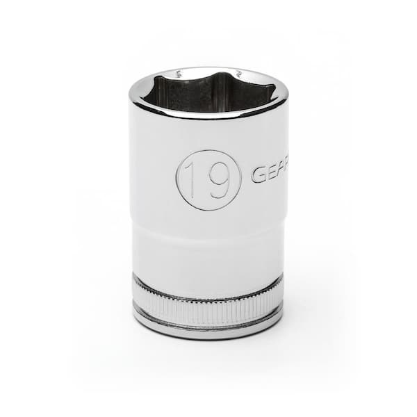 GEARWRENCH 1/2 in. Drive 6 Point Metric Standard Socket 19 mm