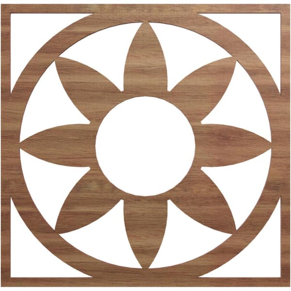 0.375 in. x 6.25 in. x 18 in. Wood Medallion Moulding