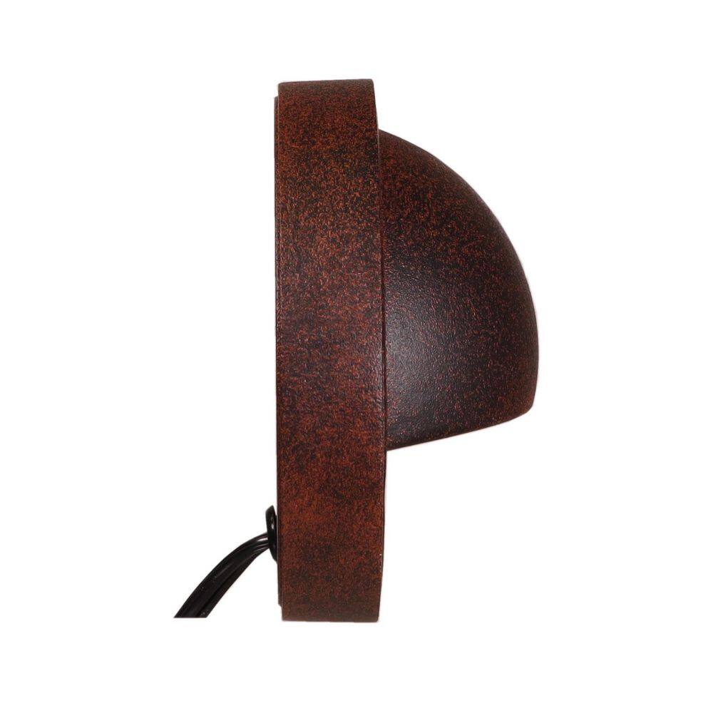 Rust Aluminum Low Voltage Outdoor Pathway Light with Frosted Glass Lens