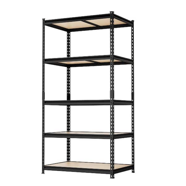 Heavy Duty 36x18x72in.5-Tier Metal Garage Shelving Unit,Adjustable Boltless Steel Storage Rack