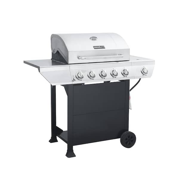 Nexgrill 5-Burner Propane Gas Grill in Stainless Steel with Side