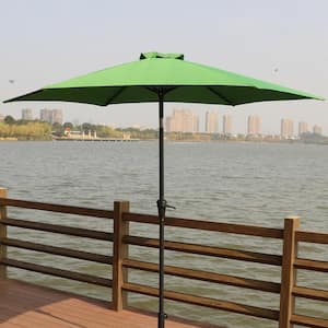 9 ft. Aluminum Market Patio Umbrella in Green with Carry Bag
