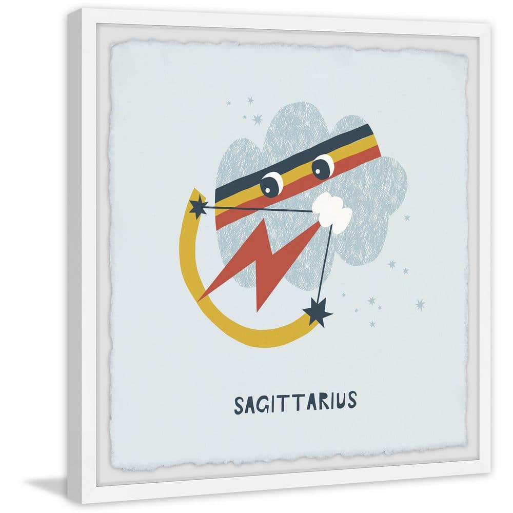 Sagittarius Zodiac Astronomy Art Print with Hand-Framed Design