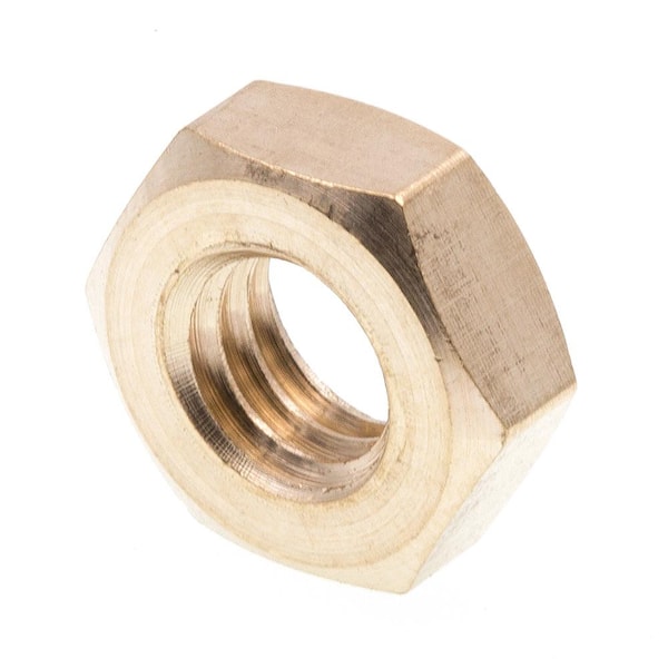 Prime-Line 3/8 in.-16 Solid Brass Machine Screw Hex Nuts (10-Pack)