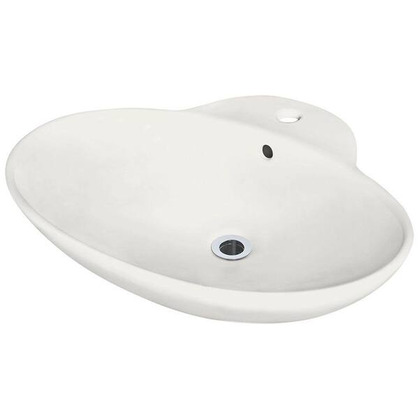 Polaris Sinks Porcelain Vessel Sink in Bisque