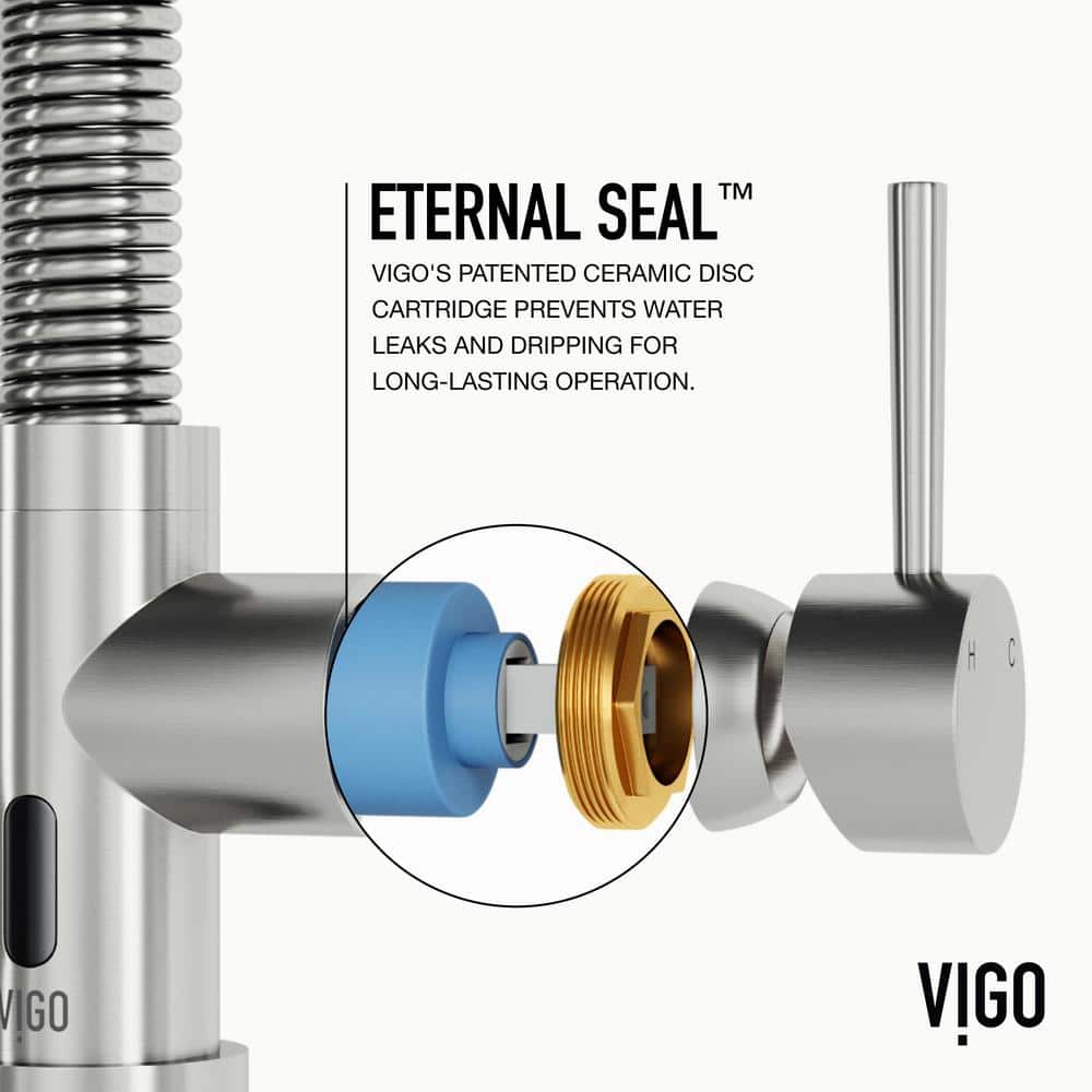 Stainless Steel Touchless Pull-Down Kitchen Faucet with Spray