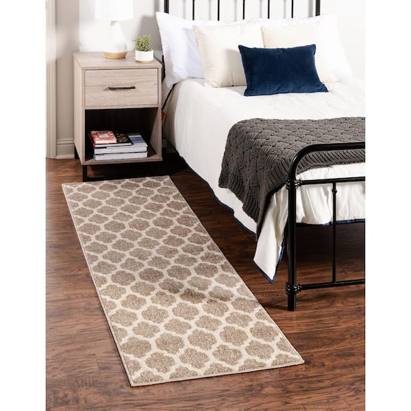 Trellis Philadelphia Light Brown/Beige 2' 0 x 6' 0 Runner Rug