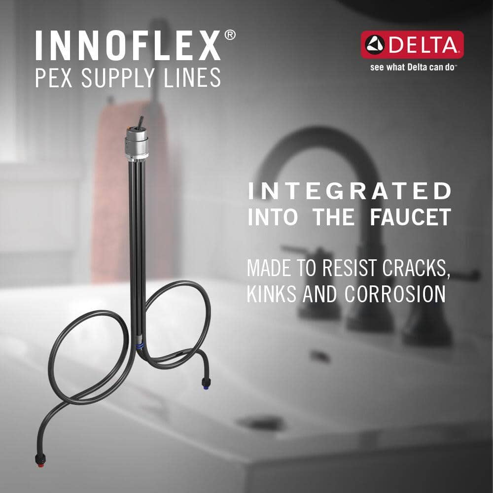 Delta Pivotal Mid-Height Vessel Bathroom Faucet in Lumicoat Polished Nickel