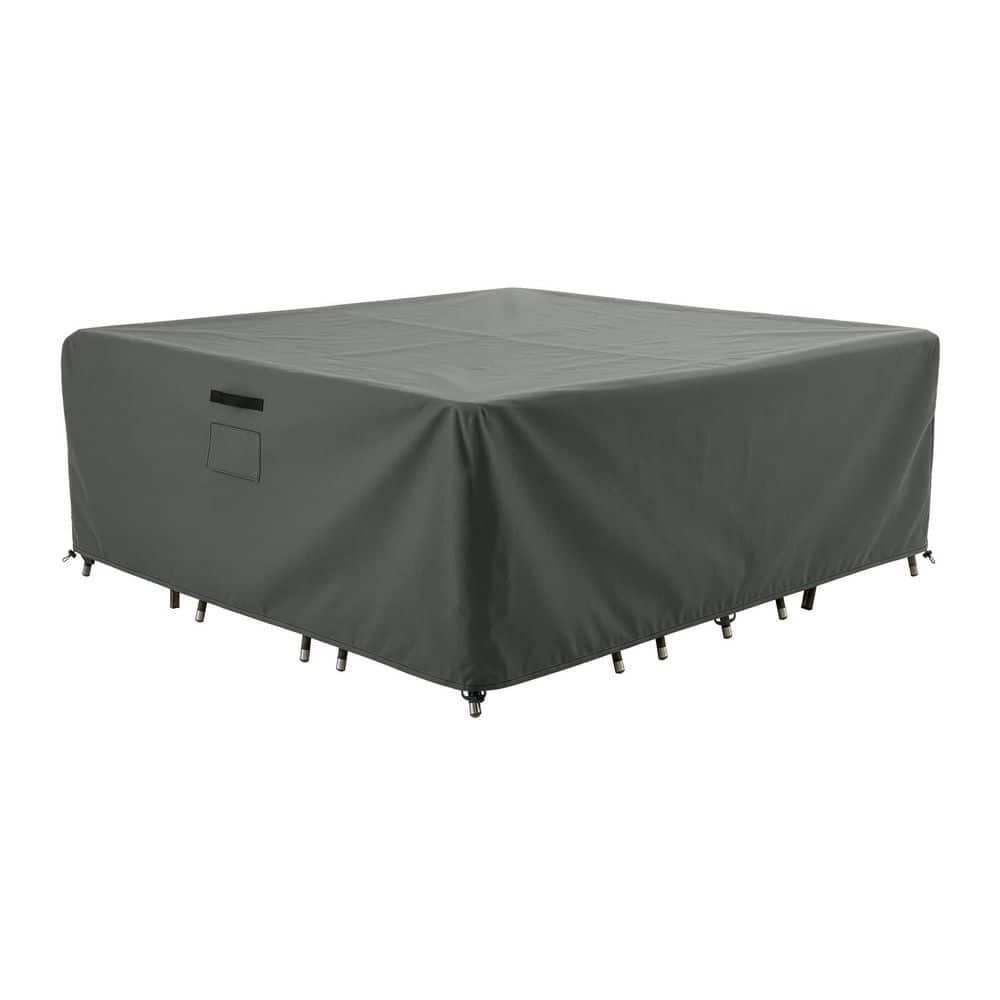 Square Outdoor Table Cover - 106x106x28in Gray Waterproof 600D Polyester General Purpose Outdoor Furniture Cover price history on PriceWatchPro