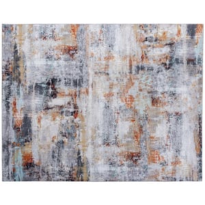 Omnia Multi-Colored 7 ft. x 9 ft. Abstract Area Rug