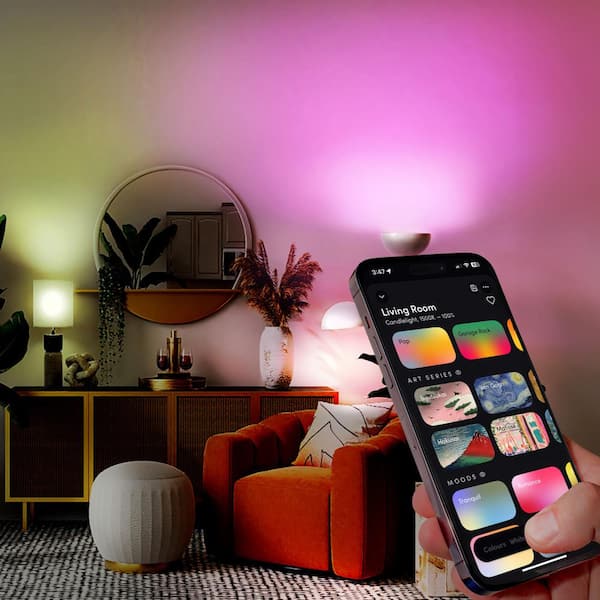 100-Watt Equivalent A21 Multi-Color 9000K Wi-Fi LED light Bulb Works w/Alexa/Hey Google/HomeKit Tunable White (4-Pack)