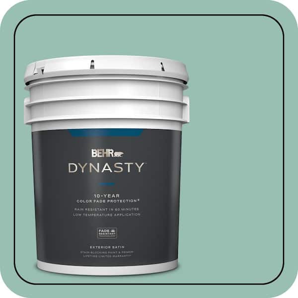 BEHR DYNASTY 5 gal. #PPU12-07 Spring Stream Satin Enamel Exterior Stain-Blocking Paint & Primer