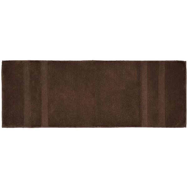 Garland Rug Majesty Cotton Chocolate 22 in. x 60 in. Washable Bathroom Accent Rug