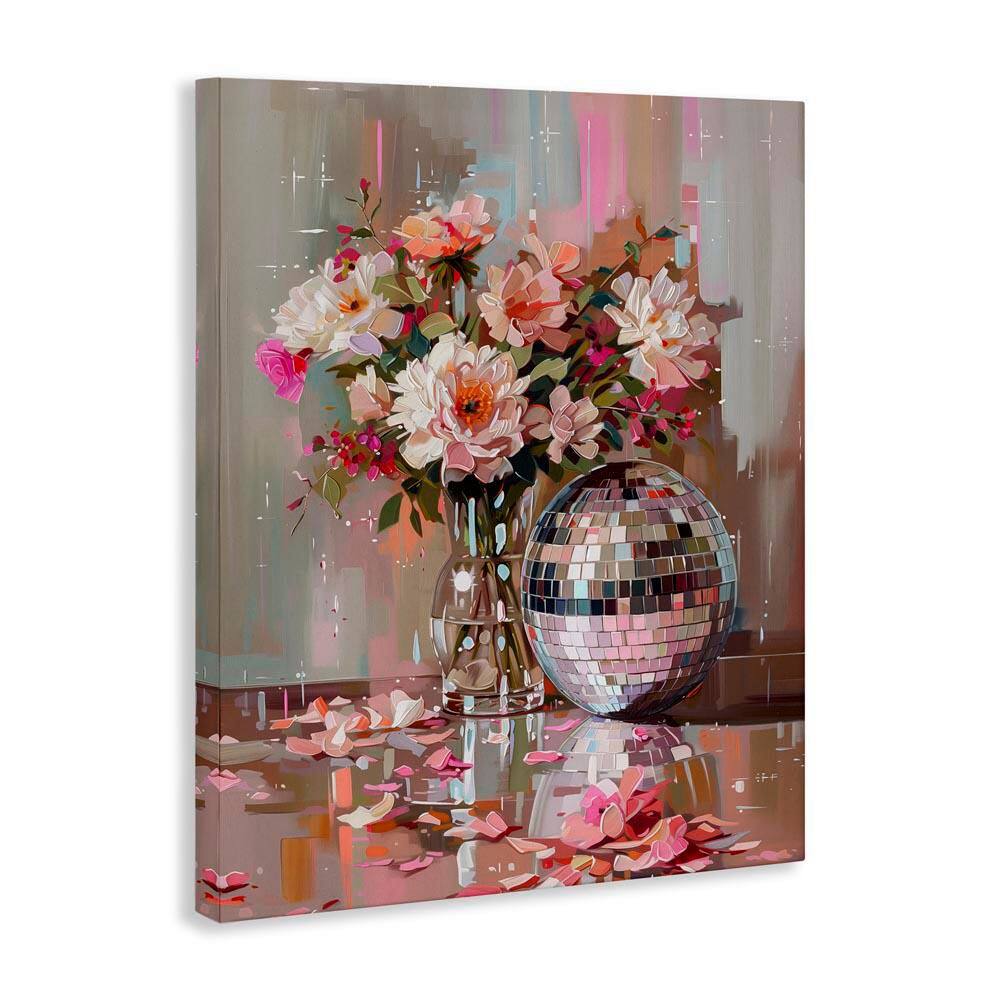 Disco Ball & Flowers Still Life by Arlington Prints Unframed Nature Graphic Art Print 48 in. x 36 in. price history on PriceWatchPro