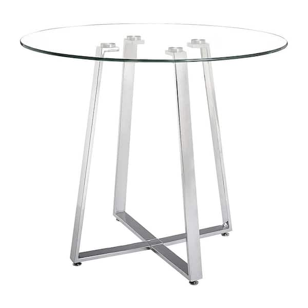 ZUO Lemon Chrome Drop Counter Table