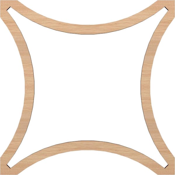 Ekena Millwork Large Lilley Fretwork 3/8 in. x 4 ft. x 4 ft. Brown Wood Decorative Wall Paneling 1-Pack