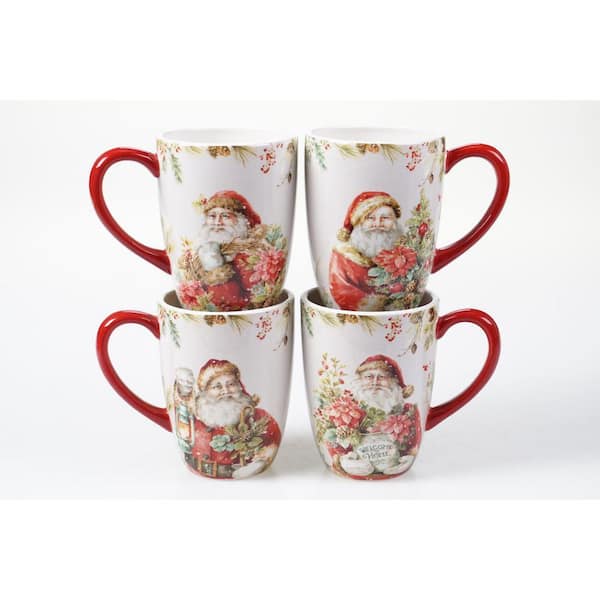 Certified International 22 oz. Christmas Story Multicolored Earthenware Mugs  (Set of 4) 28367SET4 - The Home Depot